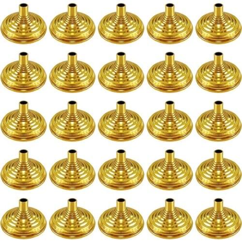 25Pcs Gold Mini Hand Held Flag Stand Base Table Flag Base Bar Restaurant Party Conferences Desktop Display Decoration
