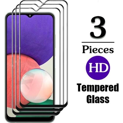 3Pcs Tempered Glass For Samsung A22 A 22 A32 A 32 4G/5G Screen Protector Glass On Samsun Galaxy A12 A02s M12 M32 Protective Film