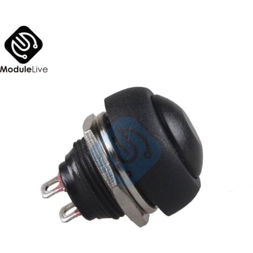 5PCS Black Color 12mm 0.12m PBS-33B Waterproof Momentary ON OFF Push Button Swithch Mini Tiny Switch