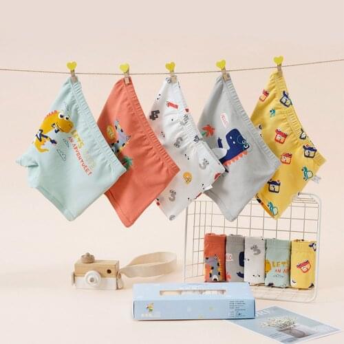 Boys Panties Cotton Underwear Shorts Kids Briefs Clothes Children Pants 5Pcs/Lot