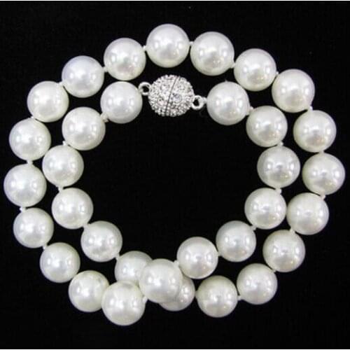 AAA 10mm Genuine White South Sea Shell Pearl Necklace 18