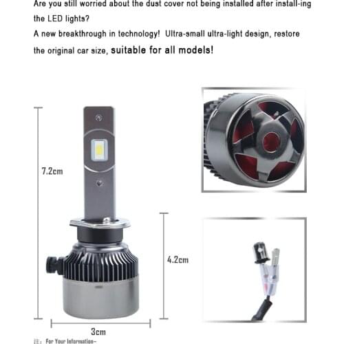 Effort&BJ R9 Car LED Headlight H1 H7 H4 H8 H9 H11 9005 9006 80W Car Styling 8000LM 6000K Auto Headlamp Bulb