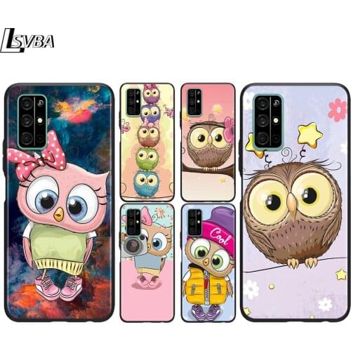 Cute Owl Hearts Lover For Huawei Honor 30 30i 30S 20 20E 20S V20 10X 10i 10 7S 7A 7C Pro Plus 5G Lite Soft Phone Case