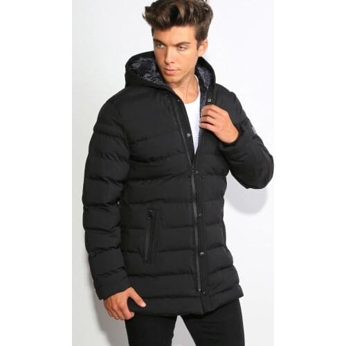 Delpino New Season Men 'S Narrow Cut Long Hooded Inflatable Coat 444711995