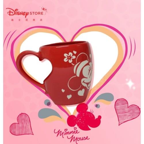 Disney Fashion Cartoon Cute Mickey Minnie Valentines Day Cup Ceramic Creative Mug Water Cup 2021 NEW