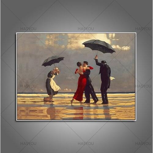 HASYOU Handpainted Modern Abstract Painting On Canvas Acrylic Painting Dancer Umbrella For Home Wall Art Picture Artwork