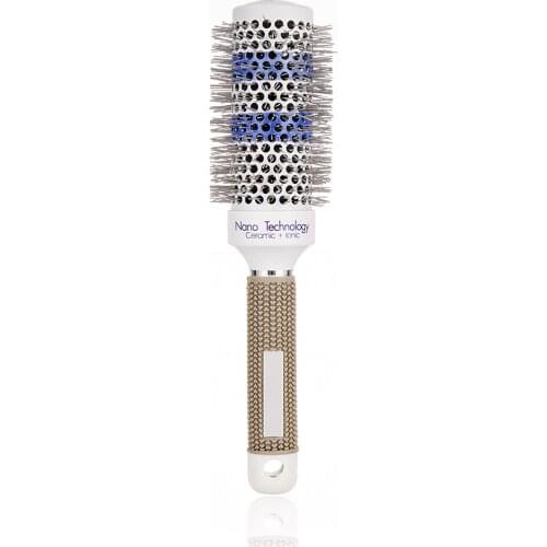 Ceramic Boar Bristle Hair Brush Rubber Handle For Women Curved Long Hair Brush Detangling