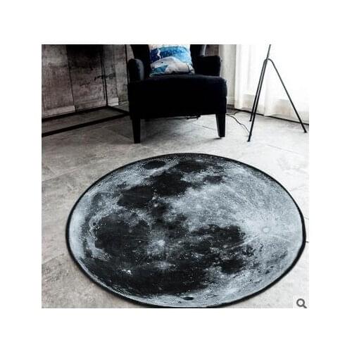 Moon Rug Bedding Set Circle High End Creative Fashionable 3D Carpet