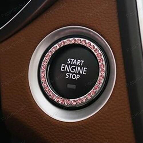 Engine Start Stop switch cover For S/ubaru X/V F/orester o/utback l/egacy I/mpreza Car Accessories Crystal Ignition Key Ring