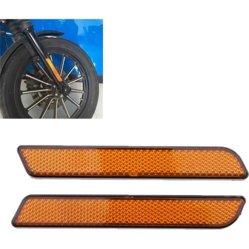 Left & Right Front Fork Reflectors Lower Legs For Heritage Softail High Quality ABS Plastic