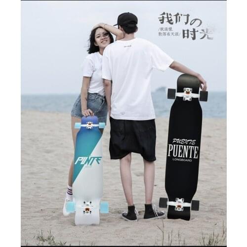 Longboard Maple Deck Extreme Sports and Outdoors Double Kick Trick for Beginners and Professionals