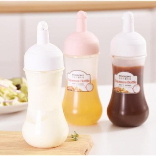 Easy Use Multifunctional Tight Sealing Flexible Squeezing Spice Bottle 3 Colors Squeezing Bottle Waterproof for Kitchen