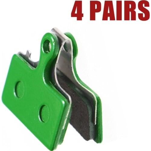 4 Pairs (8pcs) Green Bicycle Disc Brake Pads Cycling Accessories For Shimano XTR BR-M9000 9020 987 For FSA K-Force Rever MCX1