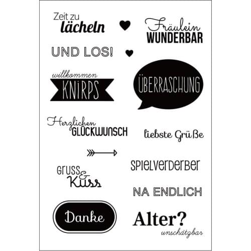 German word Clear Stamps for Scrapbooking Tampons Transparents Seal Background Stamp Card Making Diy