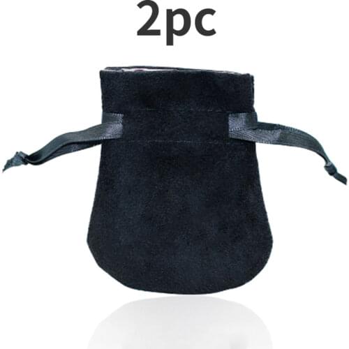 NEW Black Velvet Bag Original Charm Womens Ring Glass Bead Jewelry Fashion Protection Simple Brand Gift Bag Factory Direct