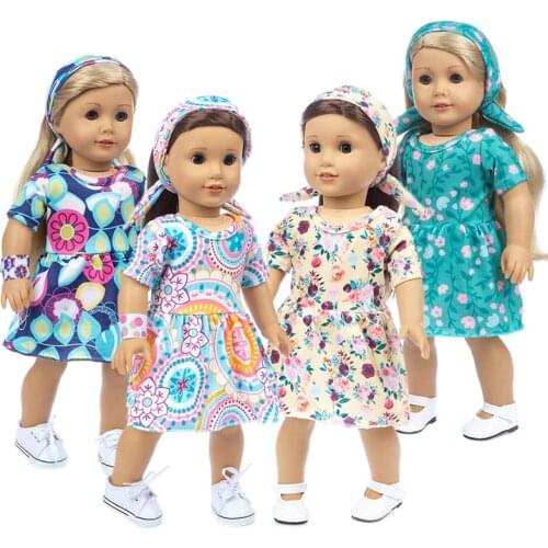 2020 New Flower skirt Fit for American Girl Doll Clothes 18-inch Doll , Christmas Girl Gift(Only sell clothes)