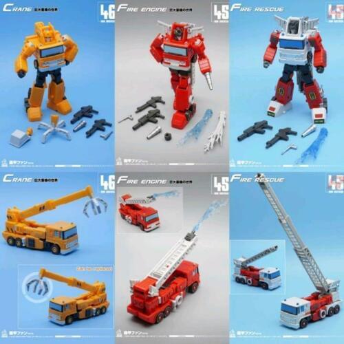 NEW MechFansToys MFT MF-45 Fire Engine MF-46 Crane MF-45R Fire Rescue Artfire