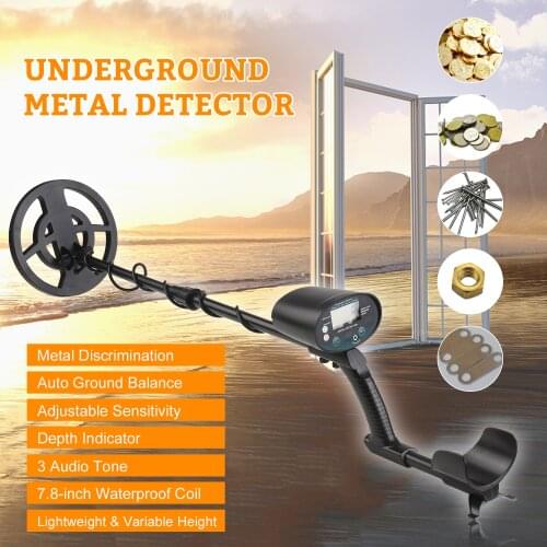 Underground Metal Detector Gold Treasure Jewelry Finder Treasure Hunting Metal Detecting with 7.8-Inch Waterproof Search Coil