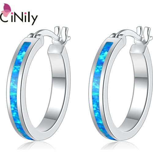 White Orange Blue Fire Opal Silver Plated Earrings Wholesale Retail Fashion for Women Jewelry Stud Earrings 1 1/8"