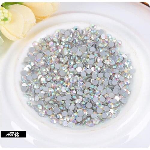 Super Shiny SS3 SS4 SS5 SS6 SS8 SS10 SS12 SS16 SS20 Non Hotfix AB Color 3D Nail Art Decorations Flatback Rhinestones