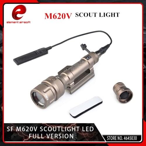 Element Airsoft M620 M620V Tactical Rifle Scout Light Full Version Strobe Flashlight with Remote Tail QD Mount 220 Lumens