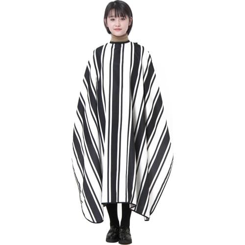 XL Wide Strip Fashion Salon Hair Cape Metal Snap Button Hair Cut Wrap For Hairdresser High Quality Hairdressing Gown Cape N-989