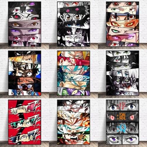 Japanese anime poster anime character eyes canvas painting modern wall art decoration prints home living room decoration paintin