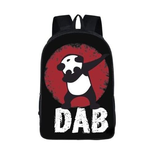 Funny Cartoon Dabbing Panda Cat Backpack For Teens Boys Kids Book Bag Children School Bags Men Women Hip Hop Backpack Book Bag
