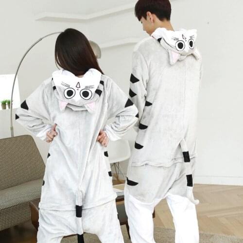 Women Animal Costumes Halloween Cosplay Cartoon Animal Sleepwear Kids Girls Boys Kigurumi Chis Cat Sweet Home Onesies