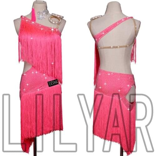 New Latin Dance Dress Competition Dress Costumes Skirt Performing Dress Adult Customize Children Red Matador Skirt Split Skirtes