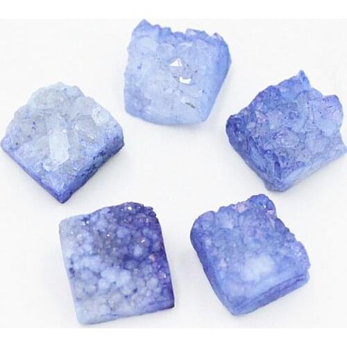 1PC 4Colors Natural Agate Titanium Cluster Quartz Electroplated Cluster Crystal Points Mineral Specimen Decoration DIY Materials