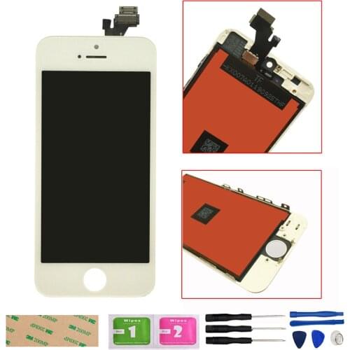 100%Test 5S 5C 5 LCD Display Touch Screen For iPhone 5 5C 5S LCD Display Digitizer Sensor Panel With Frame Assembly Parts