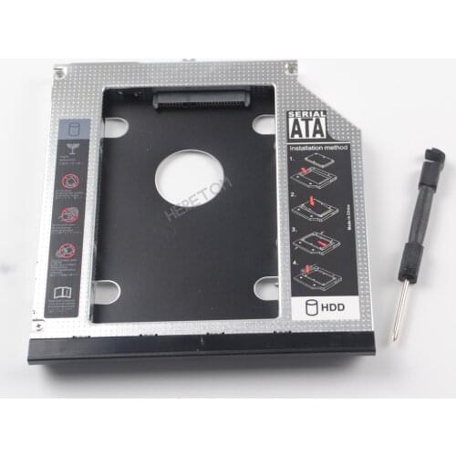 Heretom 2nd 95mm HDD SSD Hard Drive Caddy Adapter Bay for Lenovo Thinkpad E540 E440 L540 L440 Optical bay