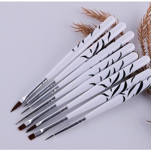 8pcs Nail Art Acrylic Liquid Powder French Stripes Lines Liner Painting Design Brush Dotting Picking Pen Manicure Tool T0580