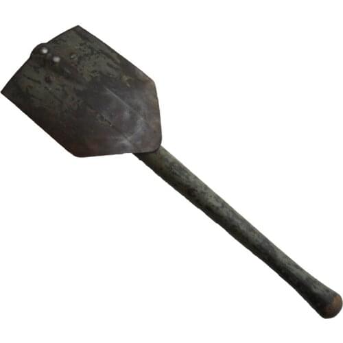 American shovel tool with wood handle adjustable