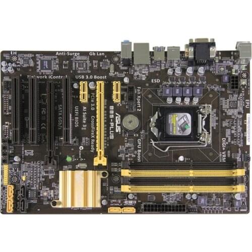 Used, for Asus B85-PLUS Desktop Motherboard B85 Socket LGA 1150 i7 i5 i3 DDR3 32G SATA3 USB3.0 ATX