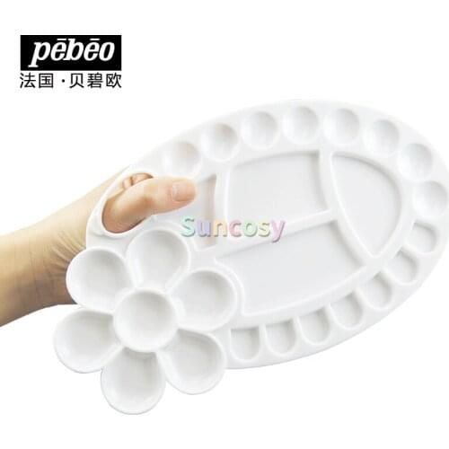 Pebeo Childrens painting pigment palette, childrens finger painting watercolor gouache acrylic palette, For Kids Art Tool