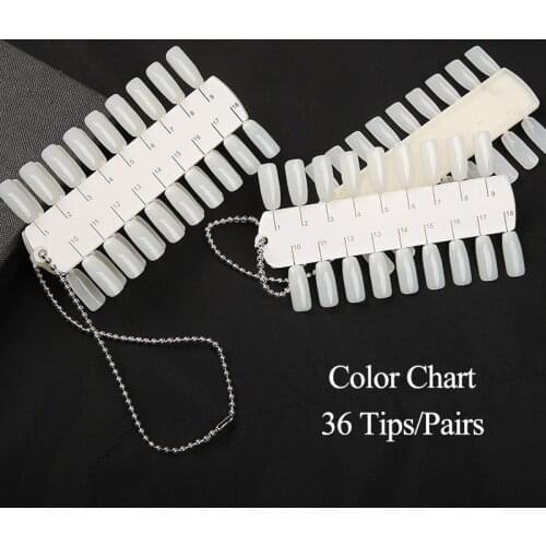 Arte Clavo New Arrivals False Color Chart 36pcs/lot Gel Polish Nail Art Manicure Color Shelf Chart Display Card Book Art Tool