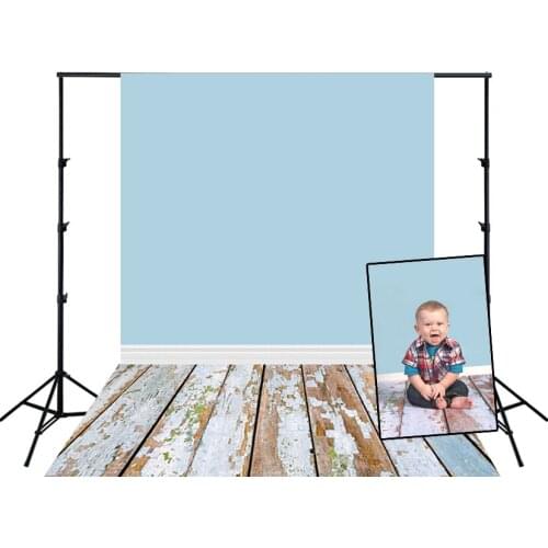 HUAYI Photography Backdrop Newborns Baby Child Photo Booth Background Vintage Blue Solid Wall Photoshoot Backdrops Props XT-4098