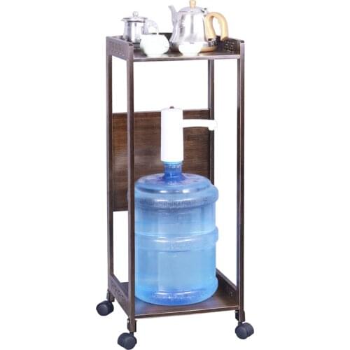 Brown drinking water rack bamboo rack storage rack wood printer kitchen rack table mobile