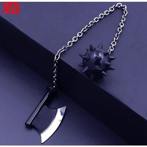 Alloy Sword Weapon Toy Model Demon Slayer Blade Game Peripheral Ornaments Keychain Hades Chain Hammer Weapon Cosplay Weapon