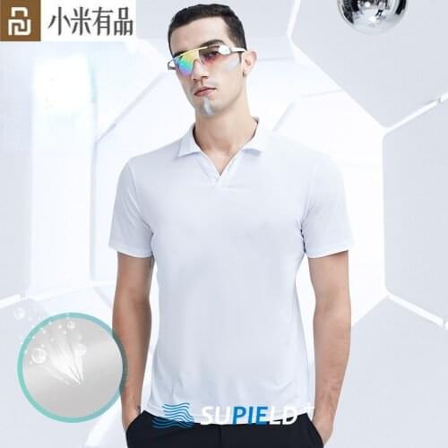 Supield Men Summer Cool feeling Polo Shirt Short Sleeve solid Polos Tops Men Shirts Office Casual Shirts for xiaomi youpin