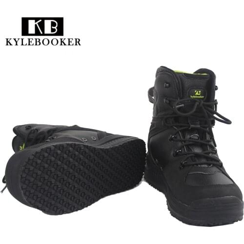 Mens Hunting Wading Shoes Breathable Waterproof Boot Outdoor Anti-slip Fly Fishing Waders Rubber Sole Boots