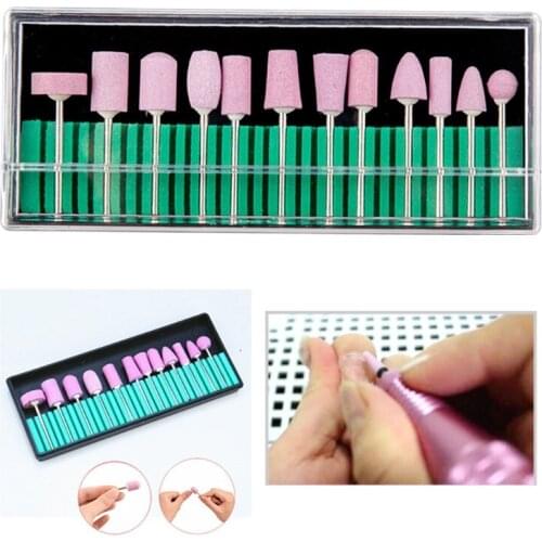 Portable Nail Drill Bits Set with Box Electric Nail Polishing Tools for Nail Salon or Home Nail Accessories Kit