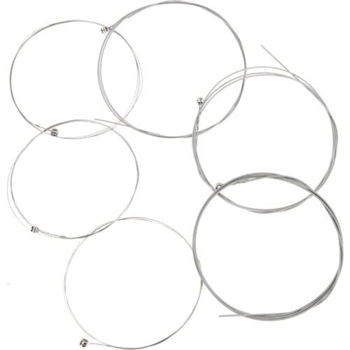 Tooyful Durable 6 Pieces Stainless Steel Replacement Strings Set for Electric Guitar Musical Instrument Parts 010-046