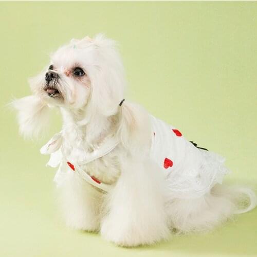 The New Spring, Summer, Spring And Autumn Thin Dog Net Gauze Skirt Skirt Puppy Clothes Cat Clothes Pet Supplies