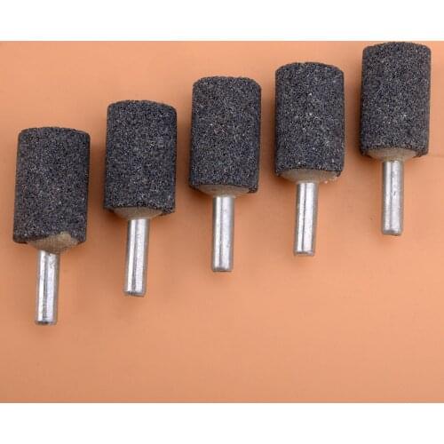 New 5Pcs/Set 1/4" 6mm Shank Mounted Grinding Stone Abrasive Wheel Fit for Drill Rotary Grinder Cylinder 20mm Polishing DIY