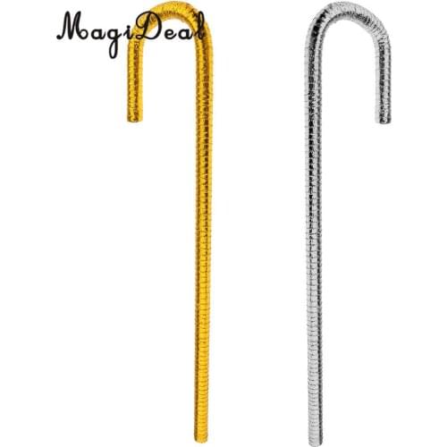 Festival Glitter Christmas Candy Cane Kids Belly Dance Stick Home Tree Hanging Decoration Gold Silver 50 cm