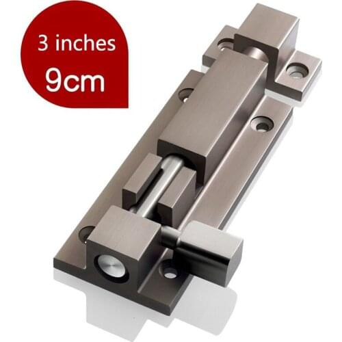 Sliding Lock Door Drawer Barrel Bolt Protective Door Latch, Silver Thick Aluminum Alloy Unlatching Door Lock with 2,3 Inches XD