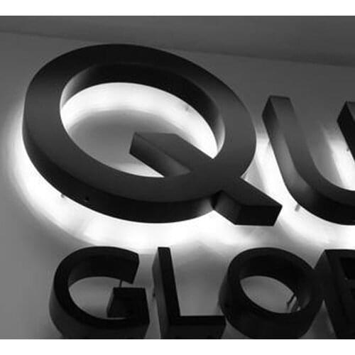 Designed Single Black Led Letter SUS Light-up Letter Customized Metal Letter Pin-mounted Durable Storefront Bar Salon KTV